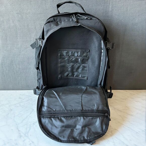 Highland Tactical Black Rumble Backpack Molle Webbing Water Resistant Pack - Picture 5 of 12